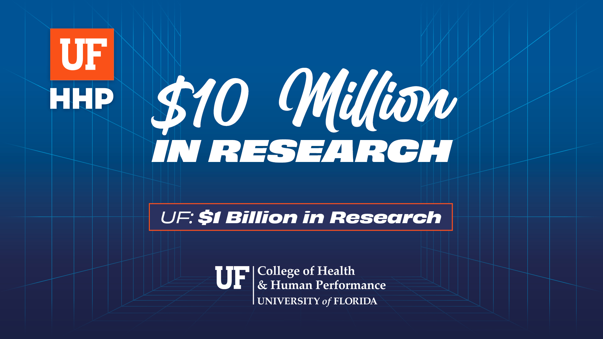 HHP contributes to the university’s $1 billion in research expenditures
