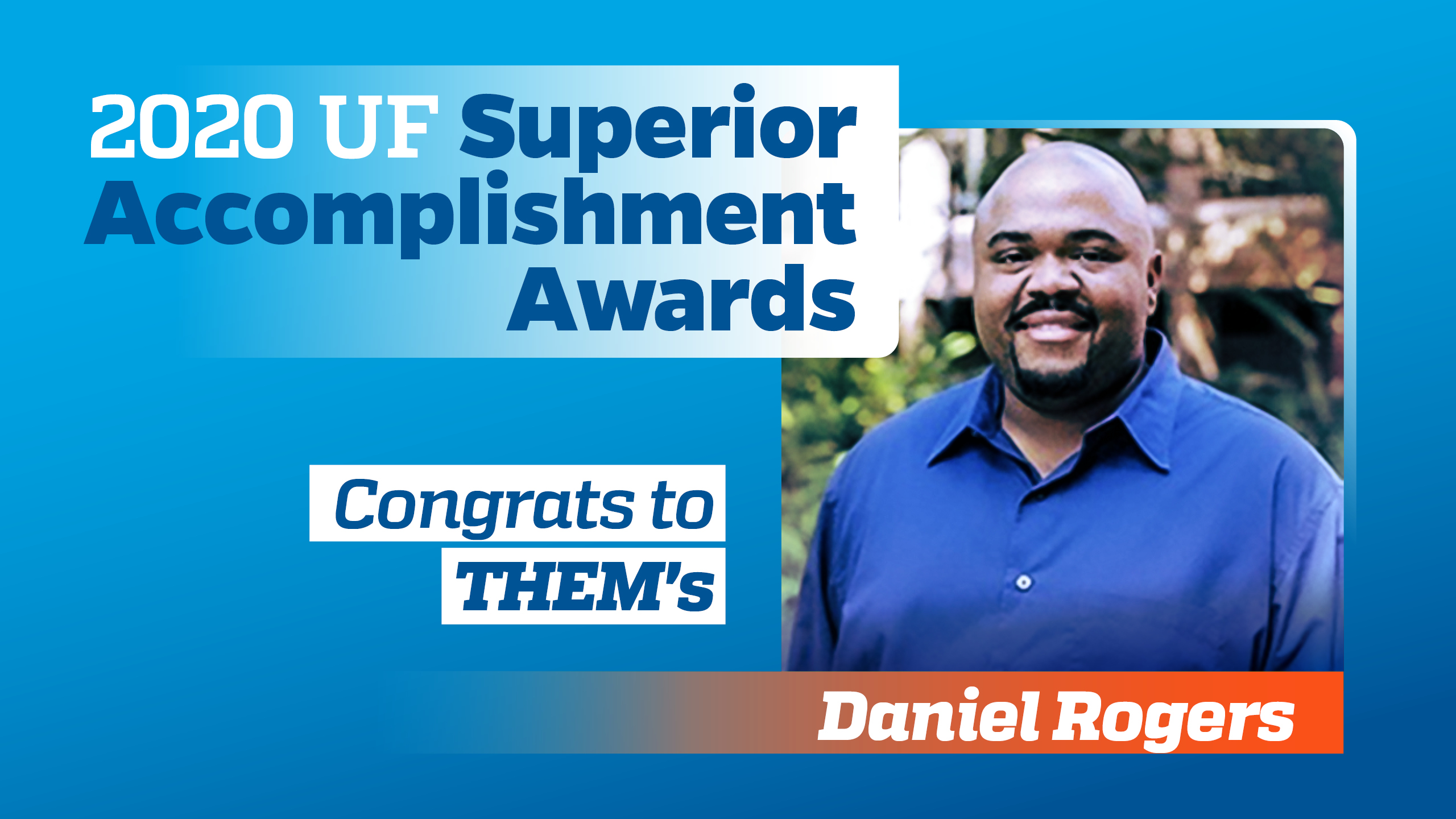 Daniel Rogers Earns Top UF Award