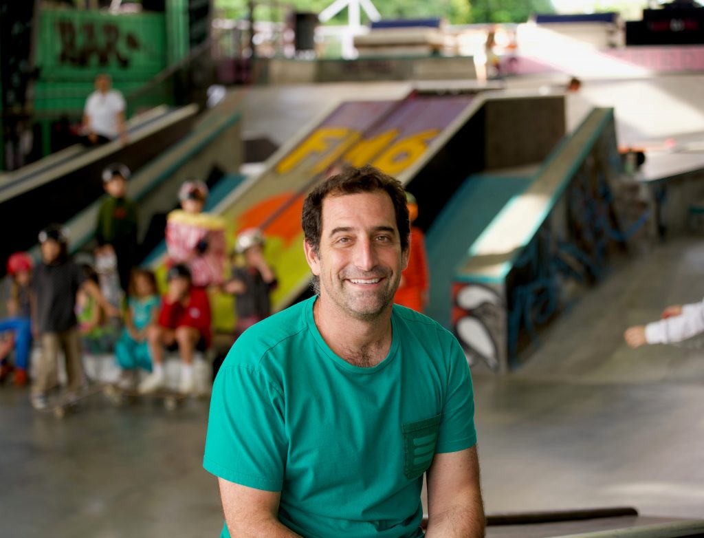 Jonathan smiles at the camera