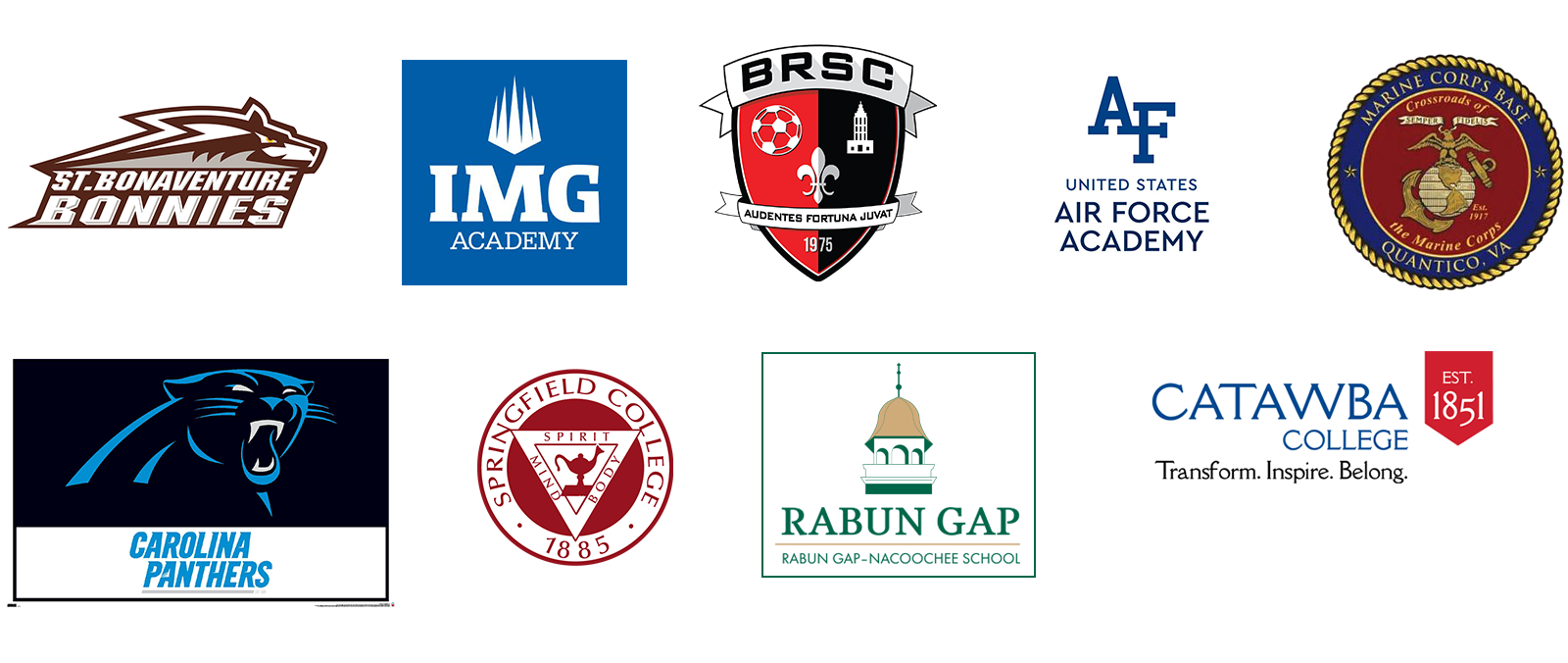 2023 DAT Grad desitination logos assembled as a collage