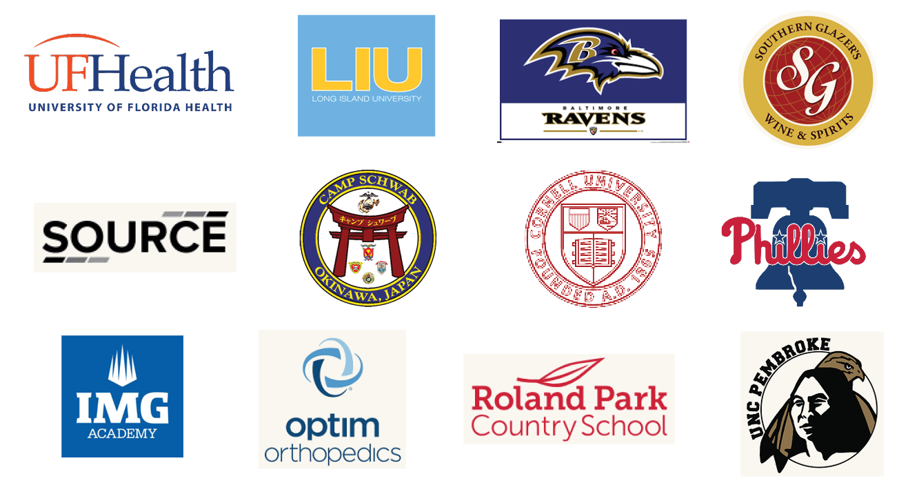 2024 DAT Grad desitination logos assembled as a collage